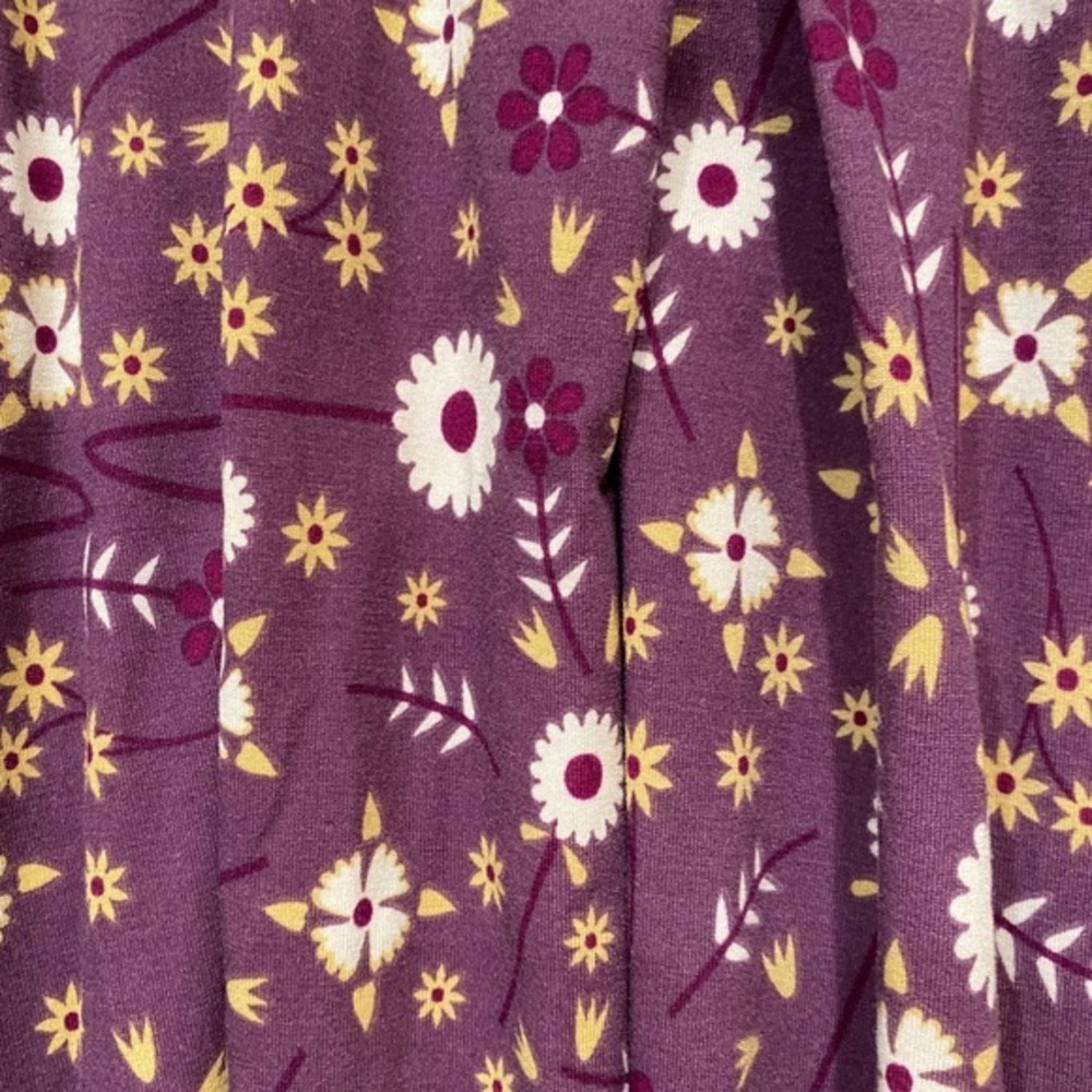 LuLaRoe Madison Pleated Skirt‎ With Pockets Purple Floral Print Size XL. - Picture 2 of 5
